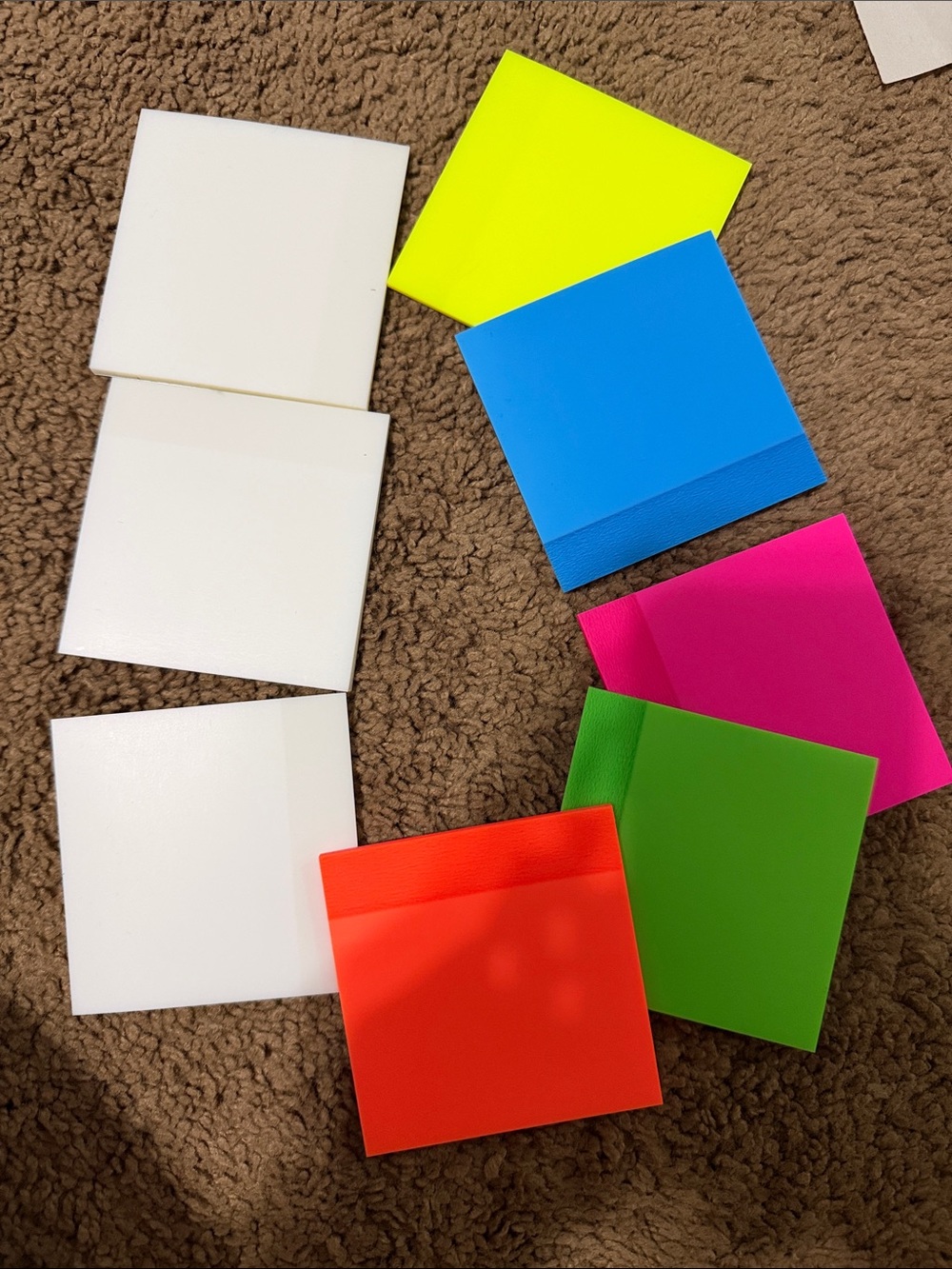 Assorted Transolution sticky notes